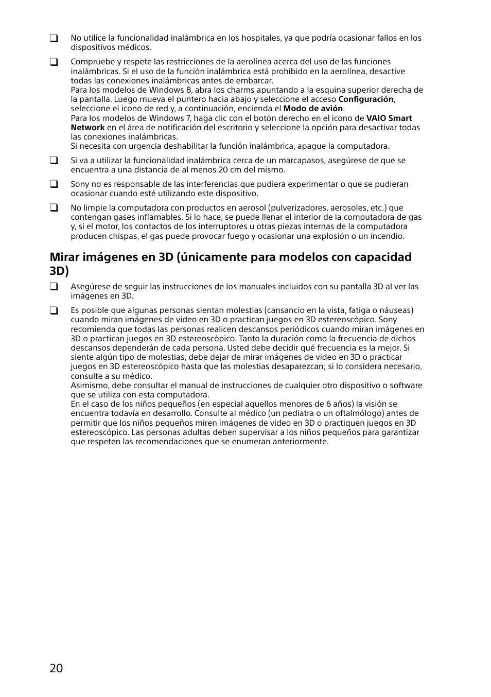 Sony SVF14218CXW User Manual | Page 20 / 32