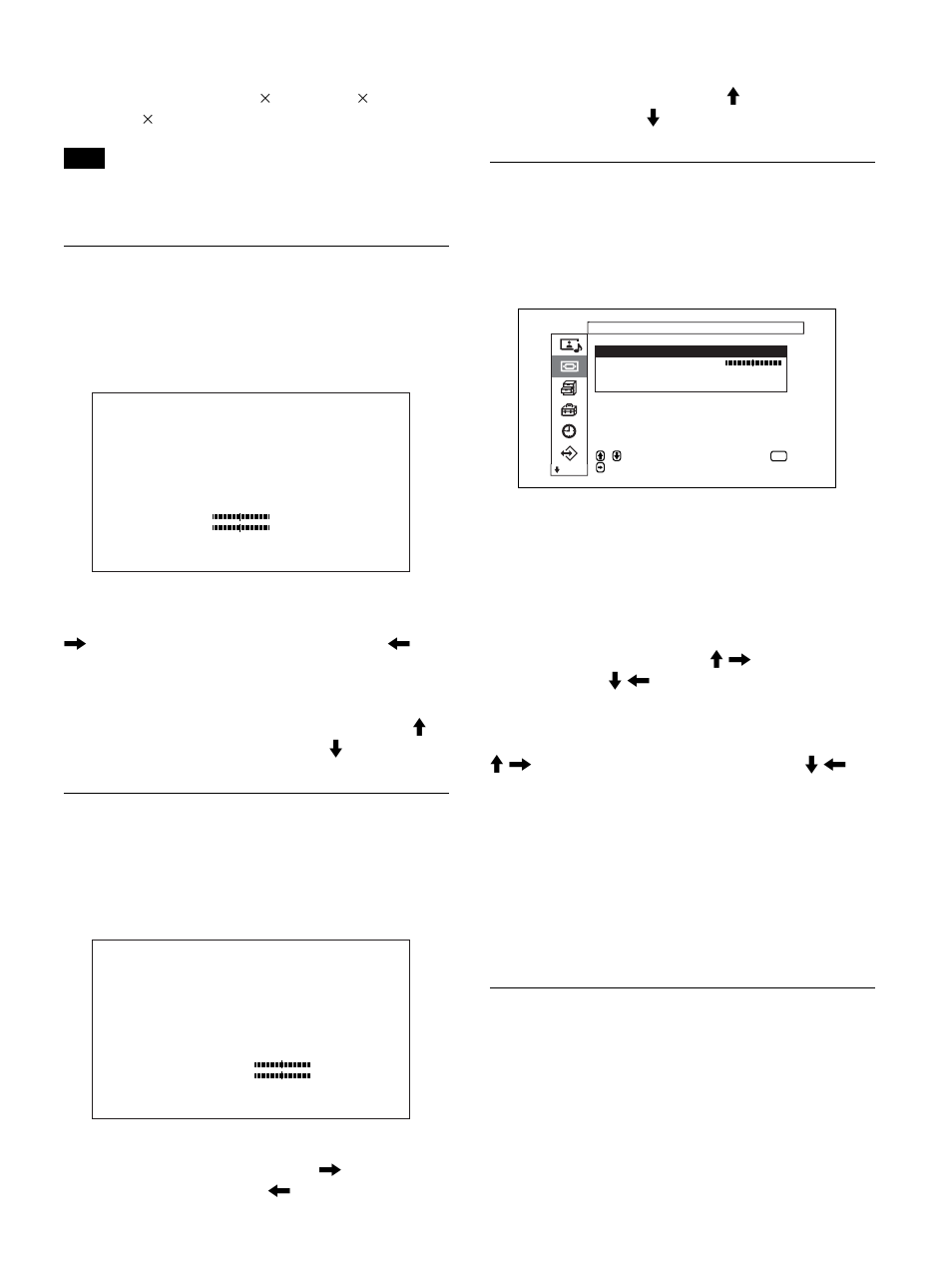 Menú tamaño de la pantalla, Menú desplazamiento pantalla, Menú ajuste píxel | Restaurar | Sony PFM-50C1 User Manual | Page 229 / 364