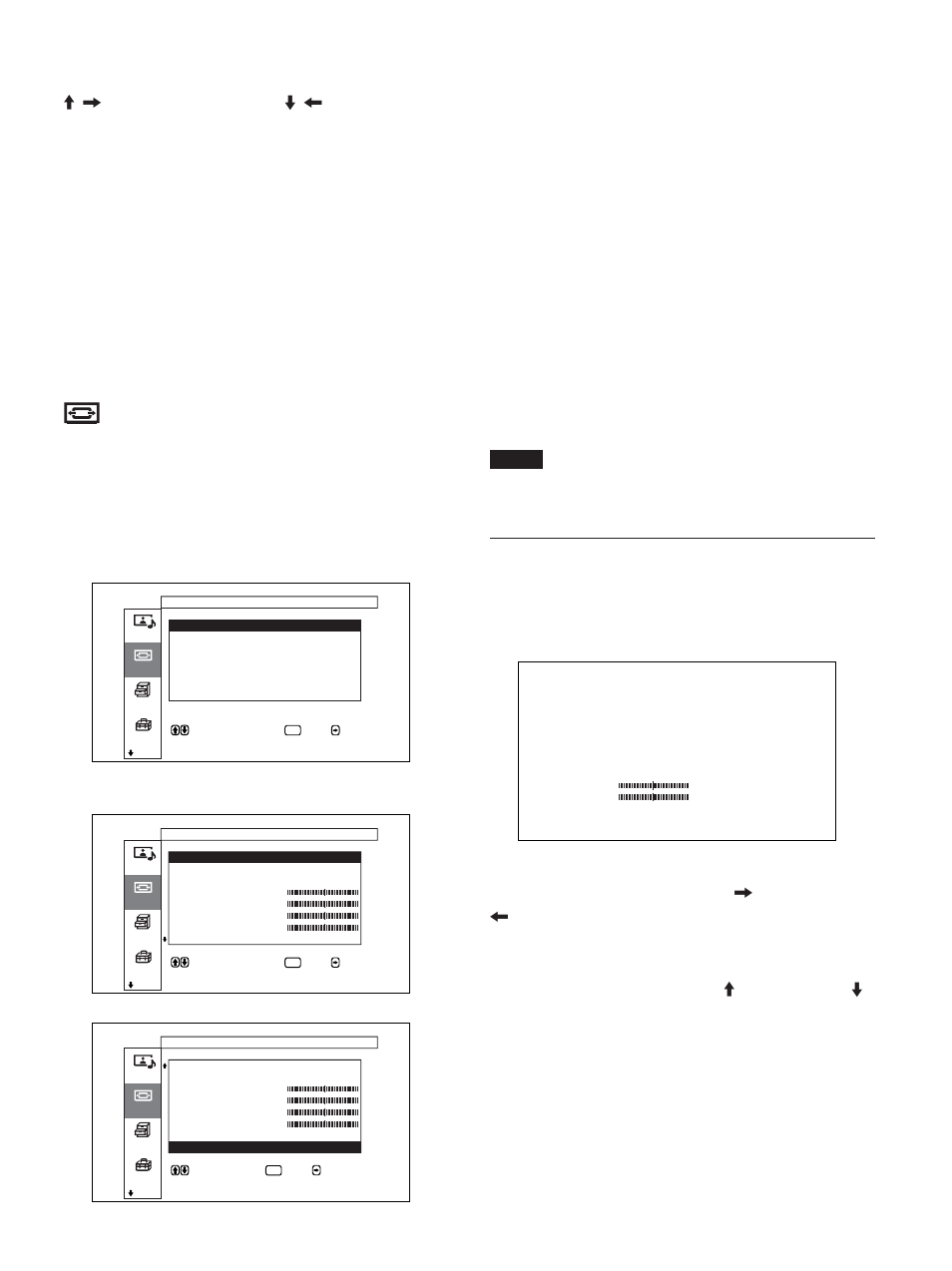 画面モード調整メニュー, 画像サイズメニュー | Sony PFM-50C1 User Manual | Page 23 / 364