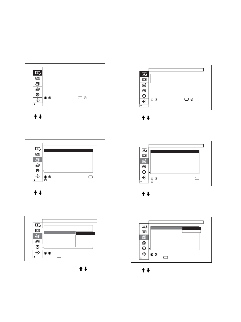 Conmutación del modo de visualización, Función de ahorro de energía, Visualización del subtítulos (títulos) | Sony PFM-50C1 User Manual | Page 237 / 364