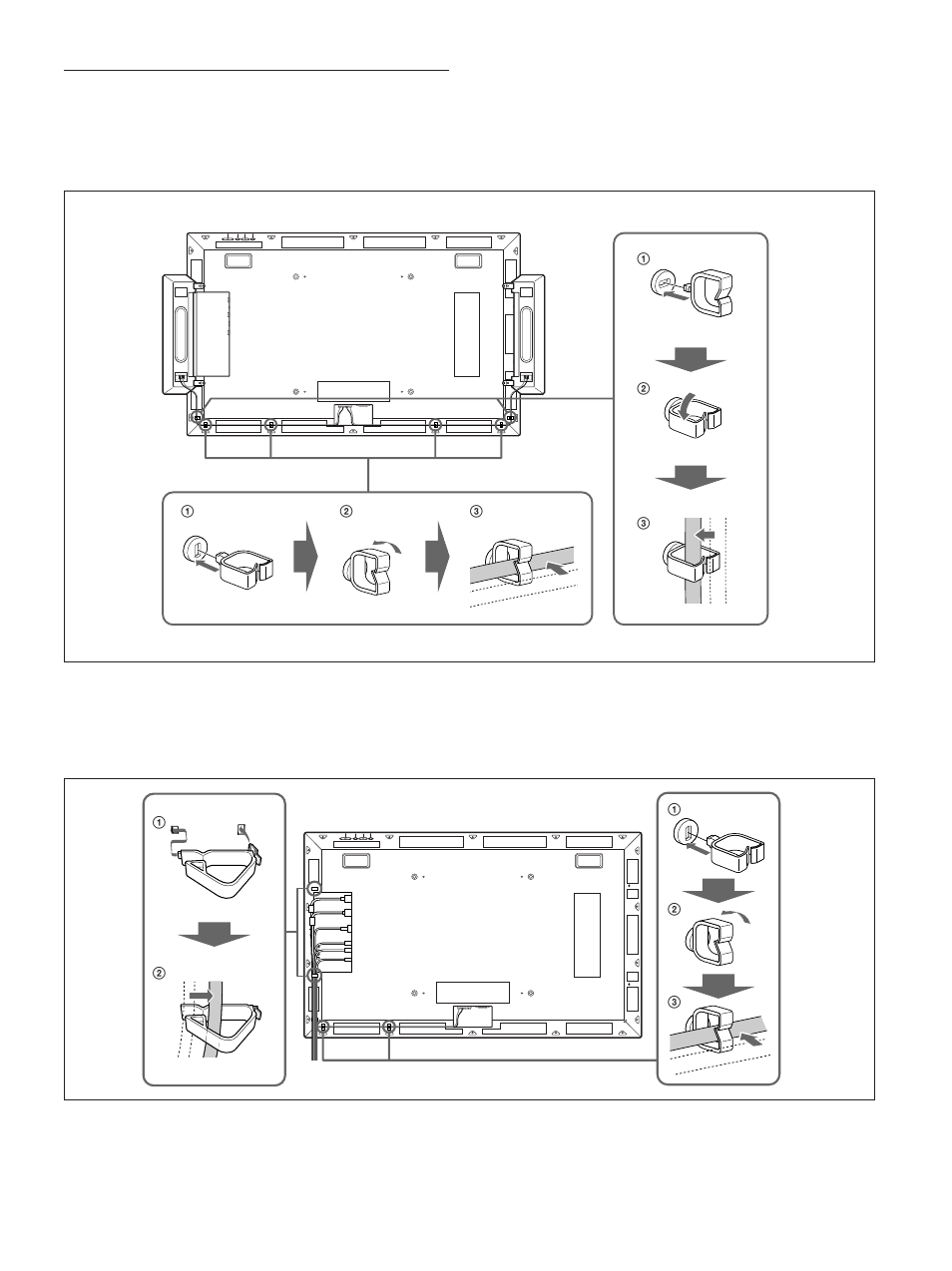使用电缆夹 | Sony PFM-50C1 User Manual | Page 329 / 364