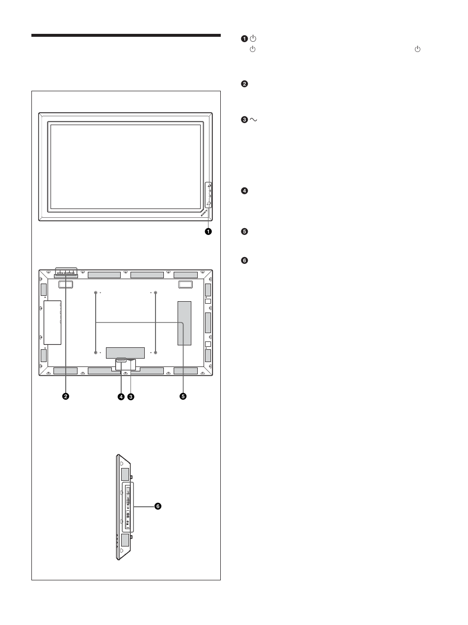 各部の名称と働き, 前面／後面／右側面 | Sony PFM-50C1 User Manual | Page 9 / 364