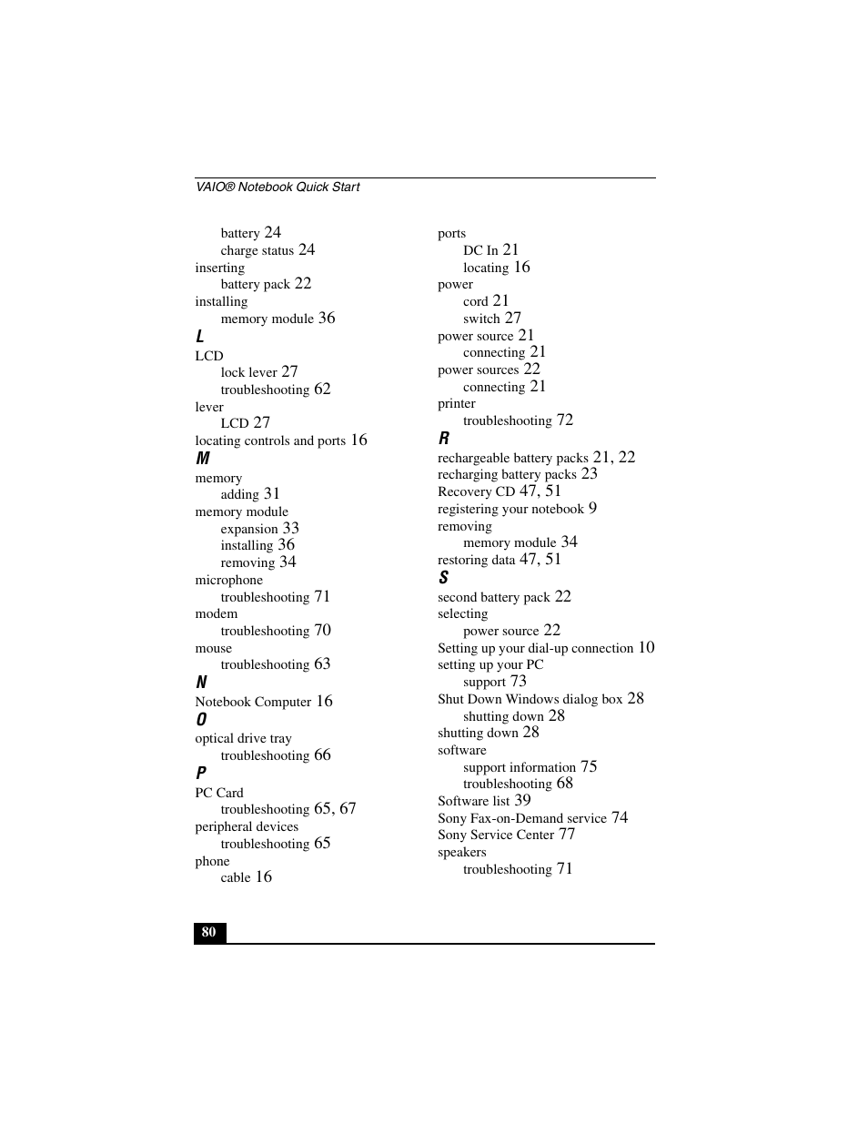 Sony PCG-GR290 User Manual | Page 80 / 84