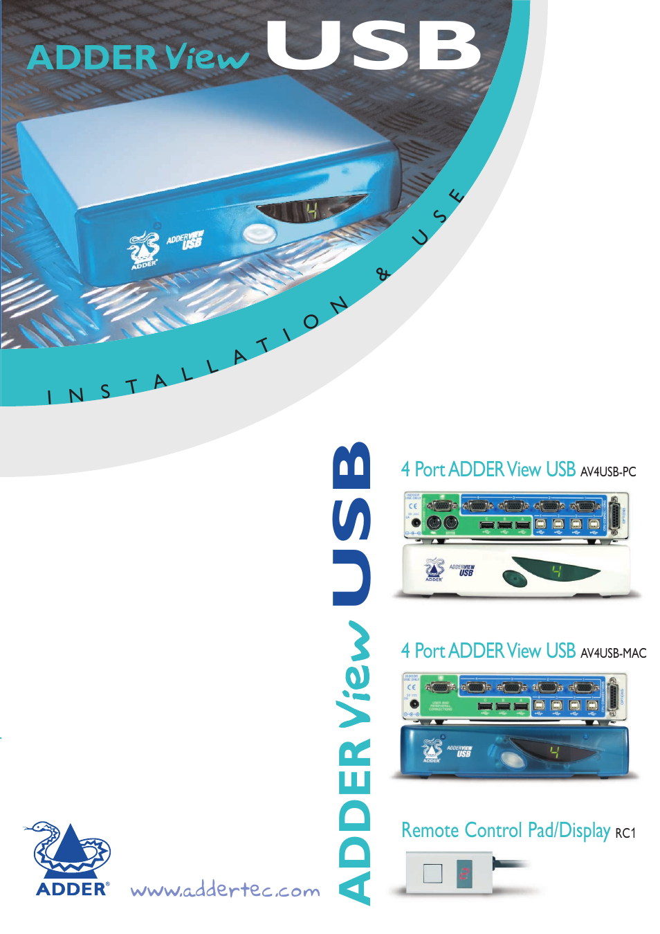 Adder Technology AV4USB-PC User Manual | 31 pages