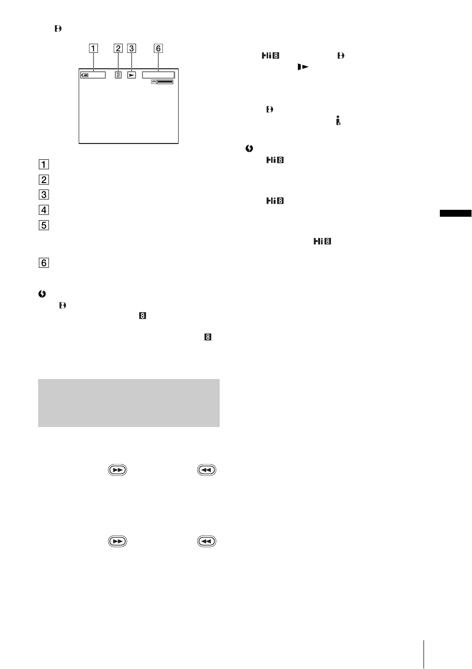 Playing back in various modes, Pla yba ck | Sony CCD-TRV328 User Manual | Page 35 / 100