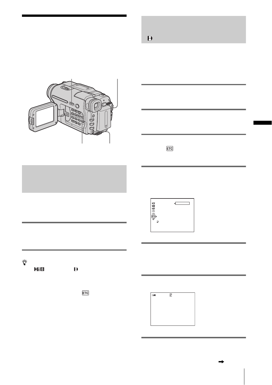 Various playback functions, Displaying the screen indicators, Trv260/265) | P. 37) | Sony CCD-TRV328 User Manual | Page 37 / 100