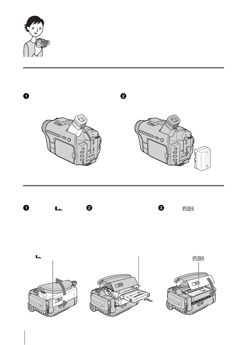 Quick start guide, Recording movies, Recording movies on a tape | Sony CCD-TRV328 User Manual | Page 8 / 100