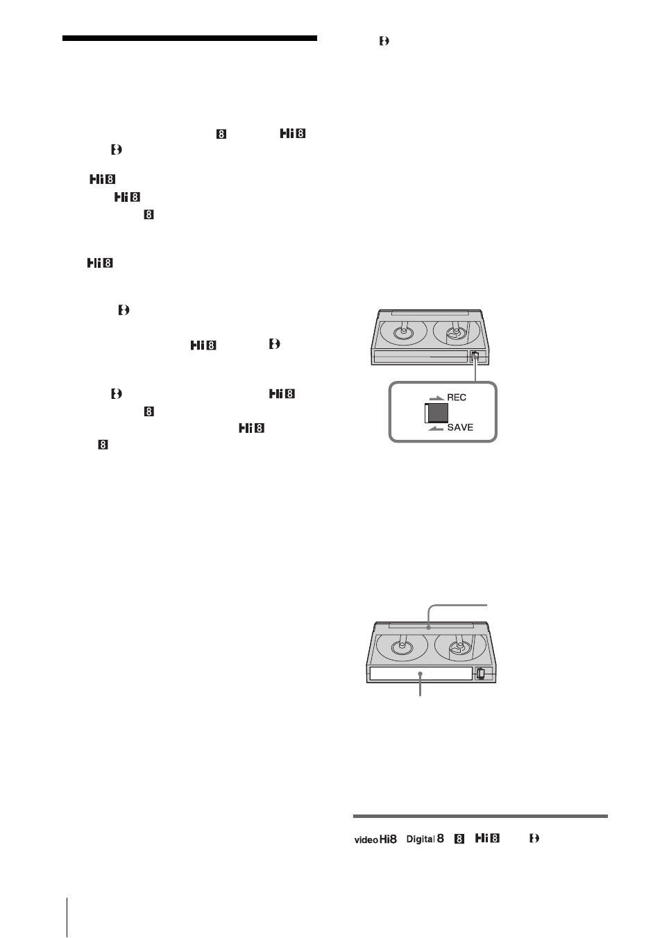 Usable cassette tapes, P. 82) | Sony CCD-TRV328 User Manual | Page 82 / 100