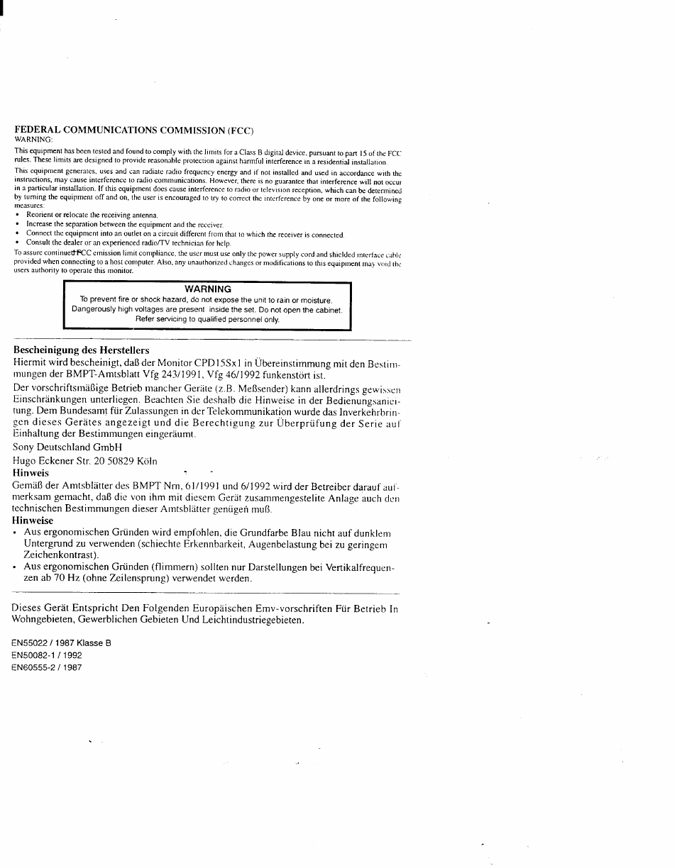 Sony CPD-15SX1 User Manual | Page 2 / 15