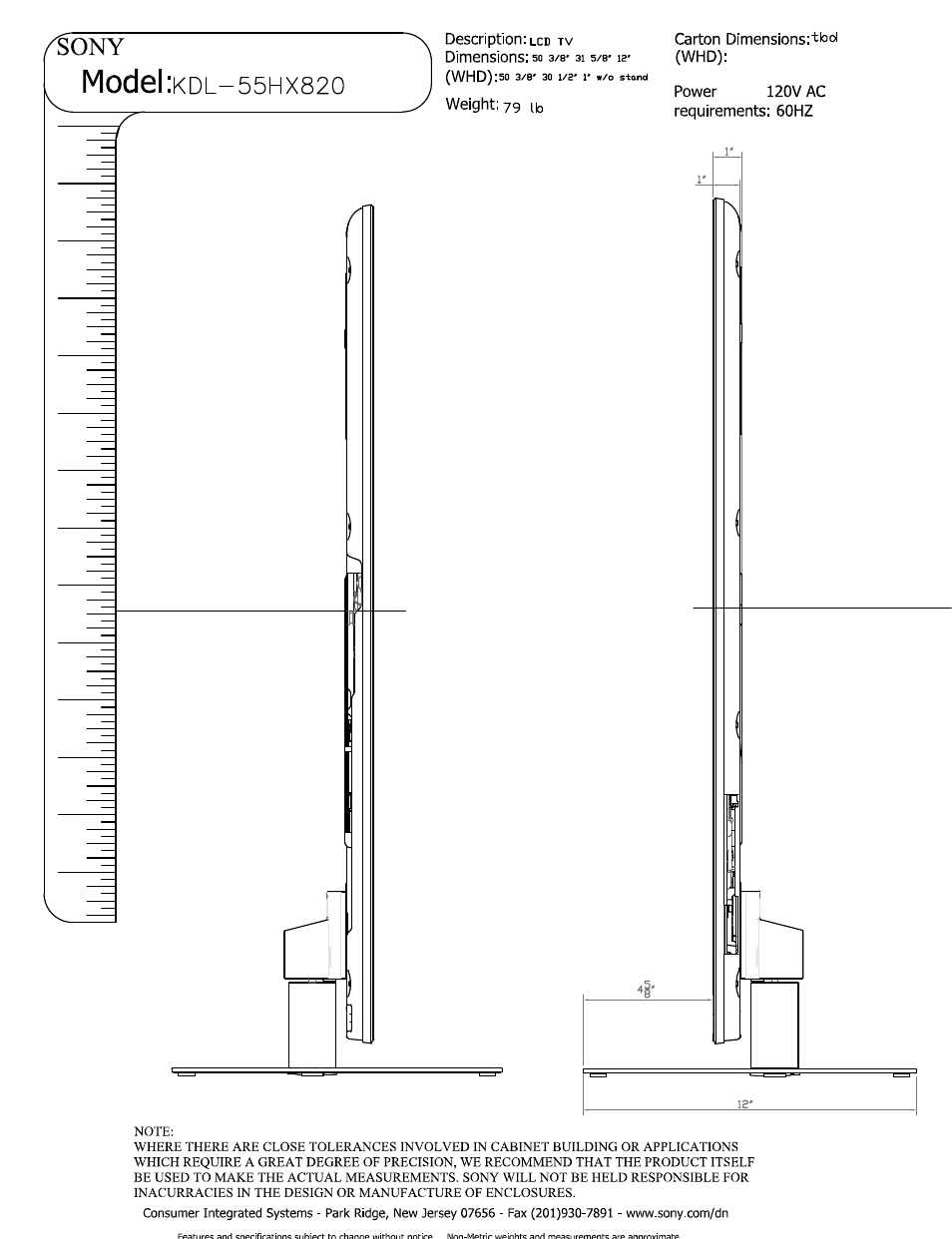 Sony KDL-55HX820 User Manual | Page 3 / 5