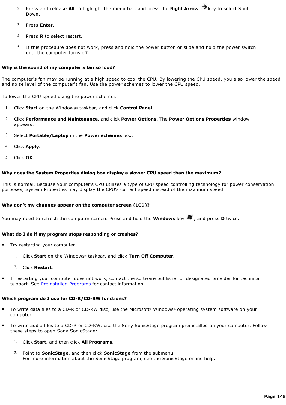 Sony PCG-K14 User Manual | Page 145 / 145