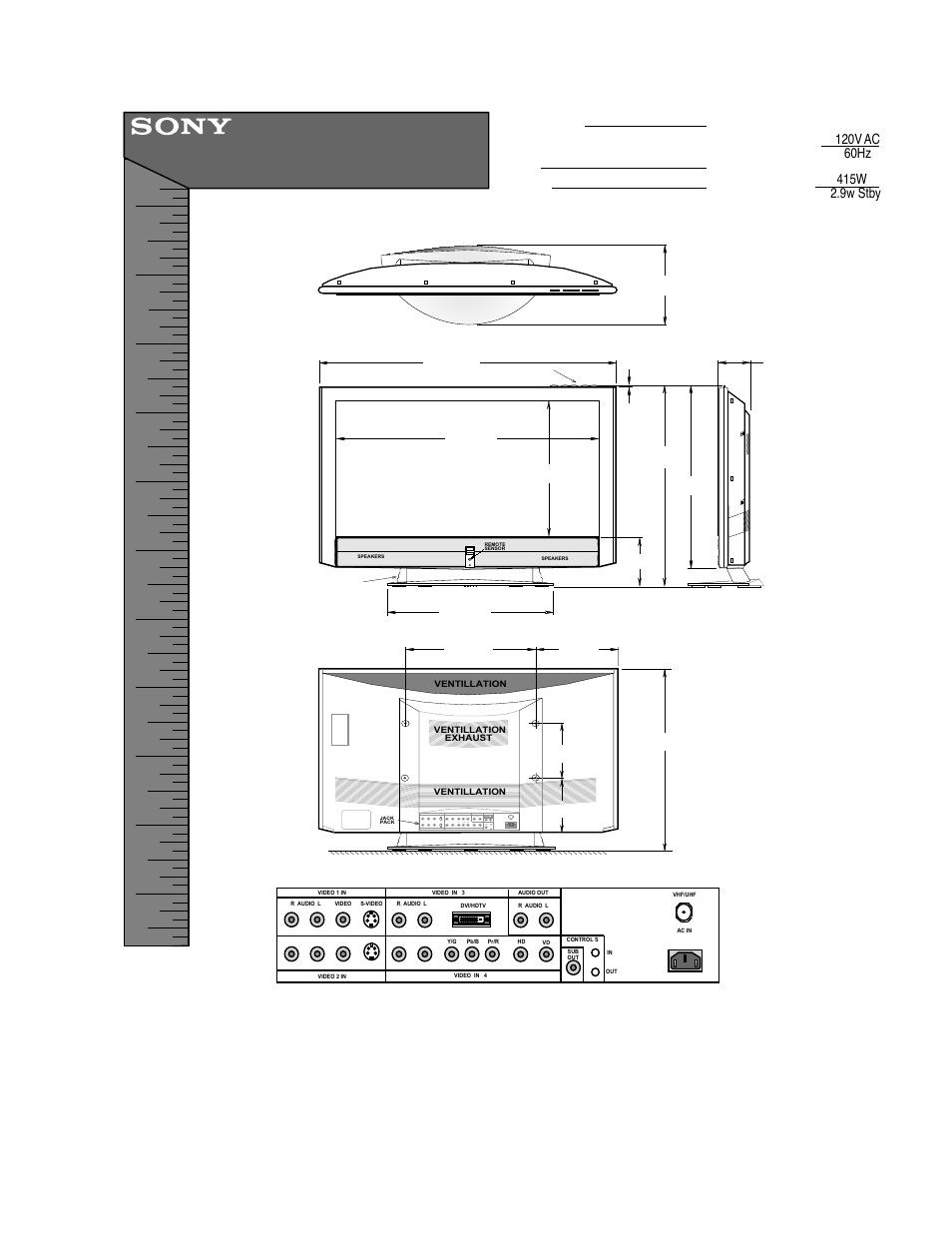 Sony KE-42TS2 User Manual | 1 page