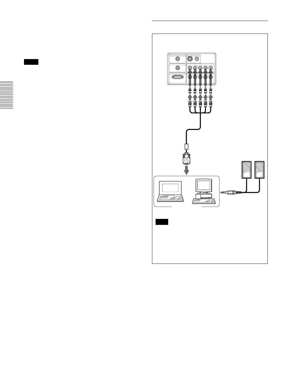 Connecting with a computer, When connecting with a computer, Connecting | Conversion plugs | Sony VPL-VW10HT User Manual | Page 16 / 124