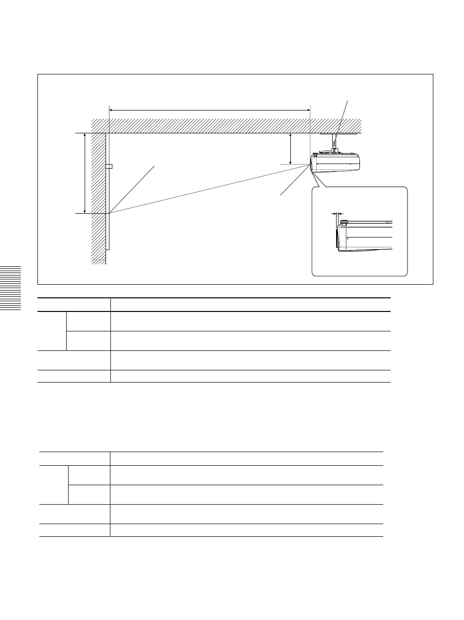 Ceiling installation | Sony VPL-VW10HT User Manual | Page 30 / 124