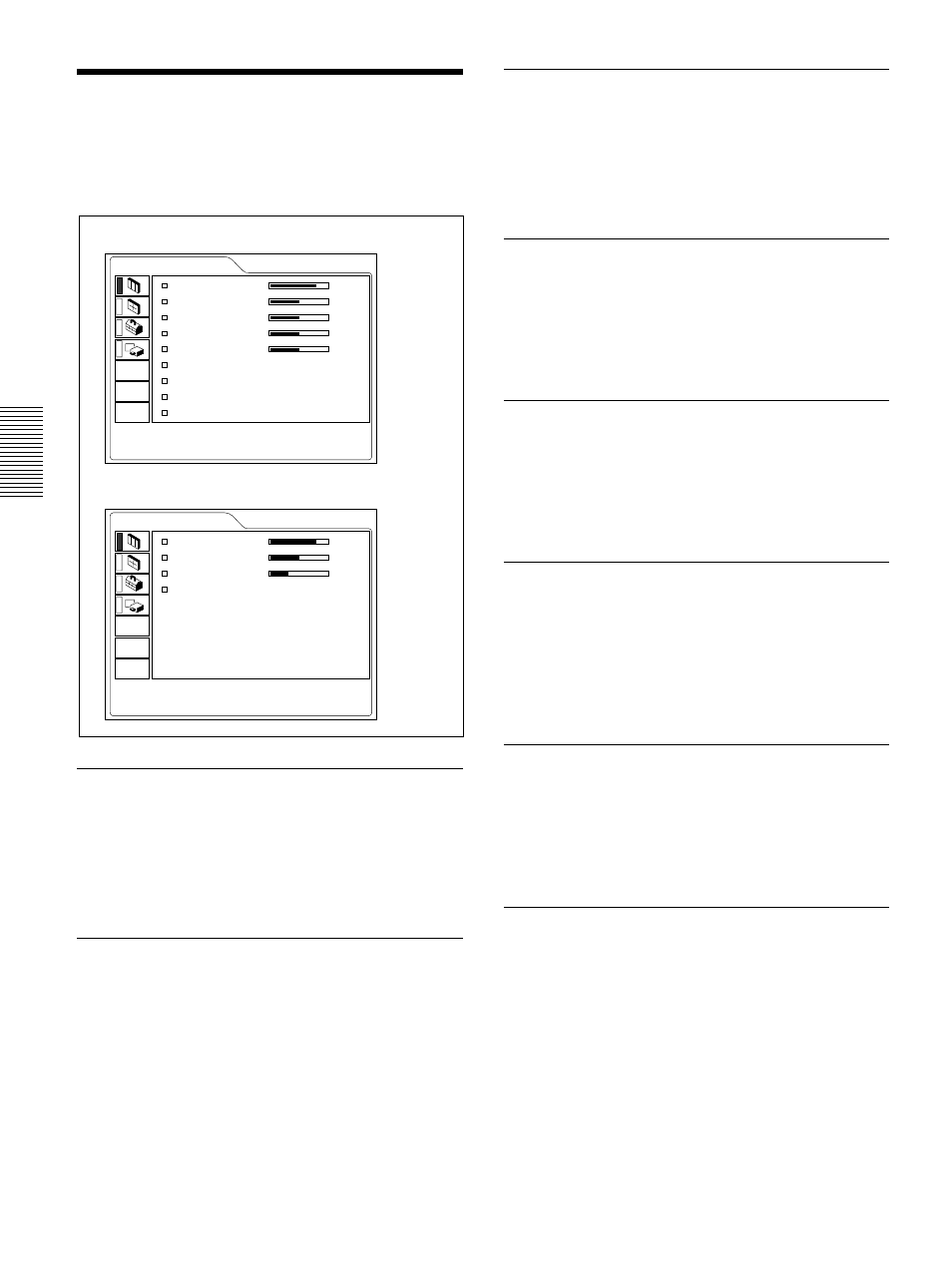 Le menu ctrl image, Contraste, Lumiere | Couleur, Teinte, Nettete, Optimiseur rvb, Image d. (dynamique), Temp couleu | Sony VPL-VW10HT User Manual | Page 62 / 124