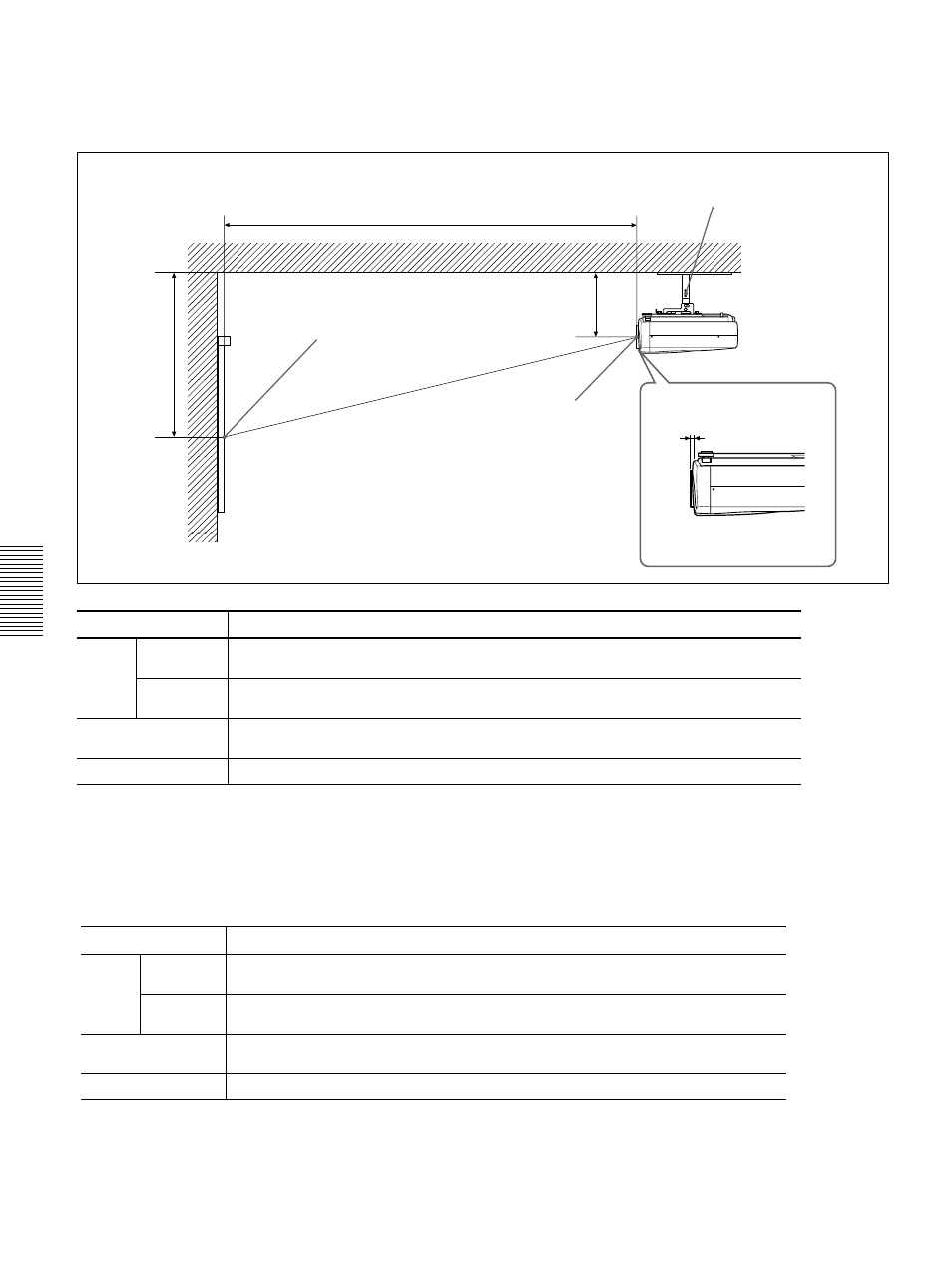 Installation au plafond | Sony VPL-VW10HT User Manual | Page 70 / 124