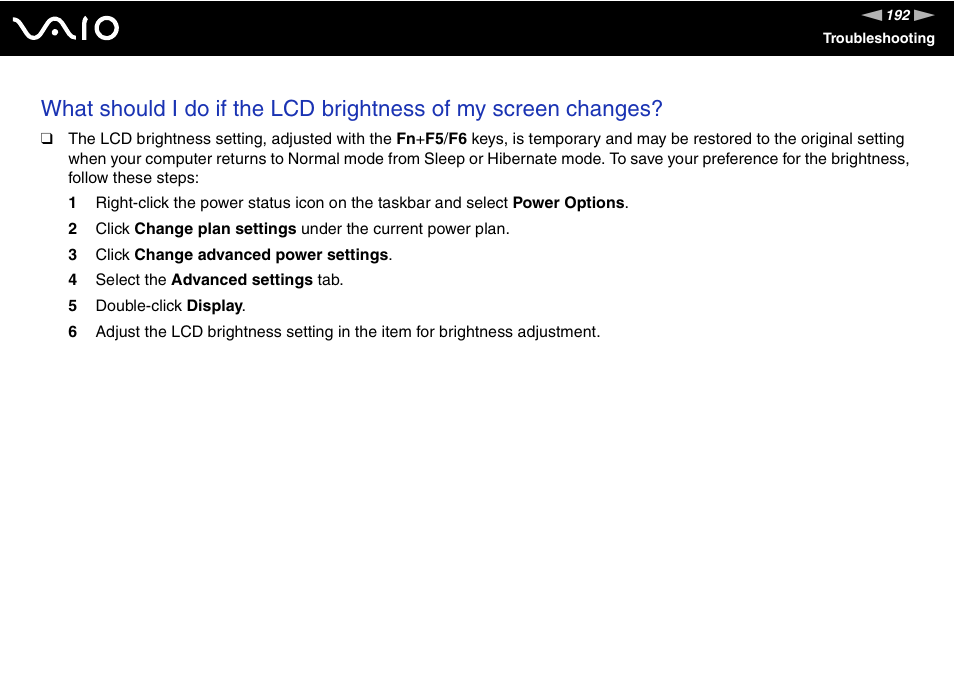 Sony VGN-SR290JVB User Manual | Page 192 / 227