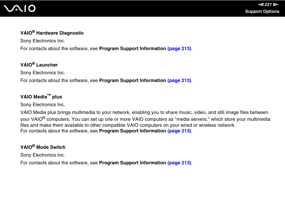 Sony VGN-SR290JVB User Manual | Page 221 / 227