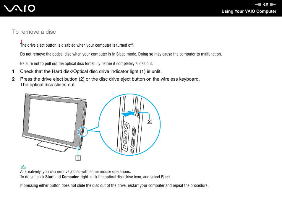 Sony VGC-LV170J User Manual | Page 48 / 208