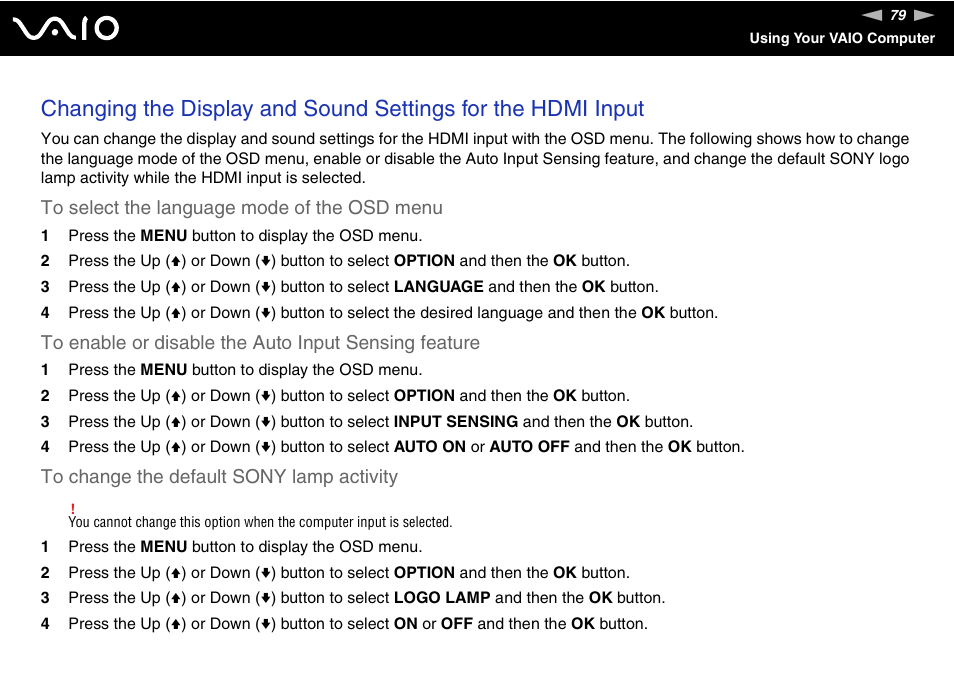 Sony VGC-LV170J User Manual | Page 79 / 208