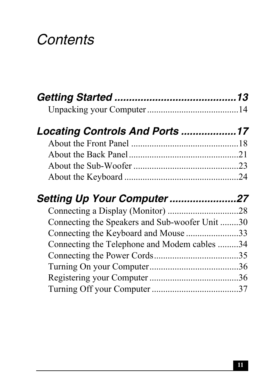 Sony PCV-RZ40C User Manual | Page 11 / 52