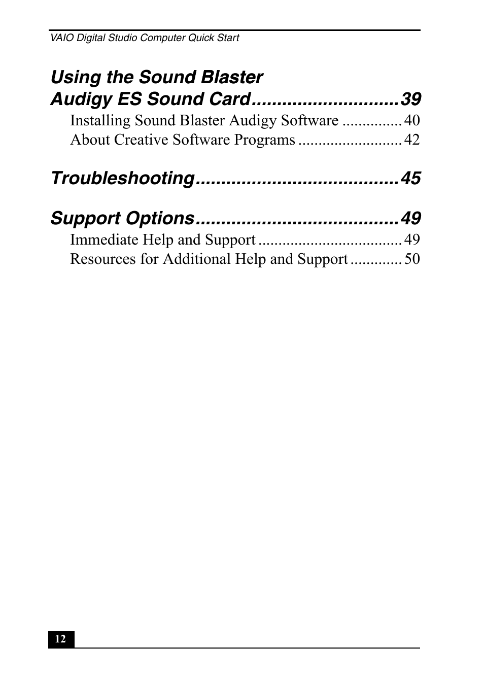 Troubleshooting support options | Sony PCV-RZ40C User Manual | Page 12 / 52