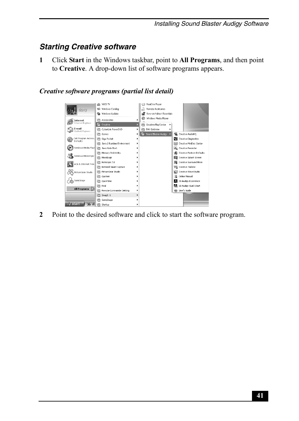 Sony PCV-RZ40C User Manual | Page 41 / 52