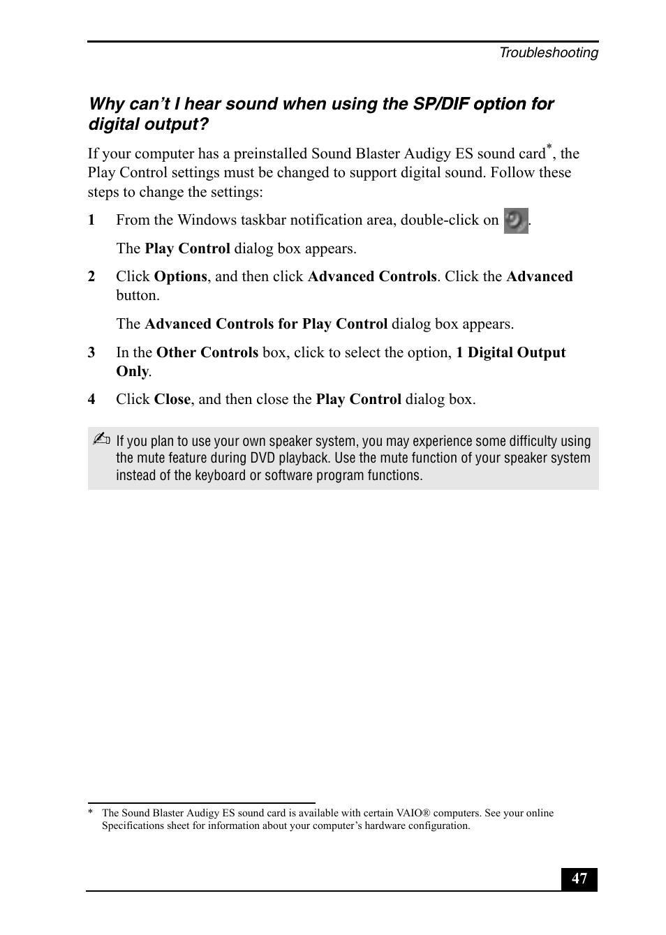 Sony PCV-RZ40C User Manual | Page 47 / 52