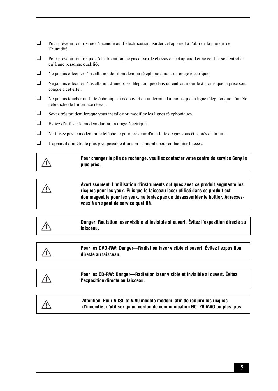 Sony PCV-RZ40C User Manual | Page 5 / 52