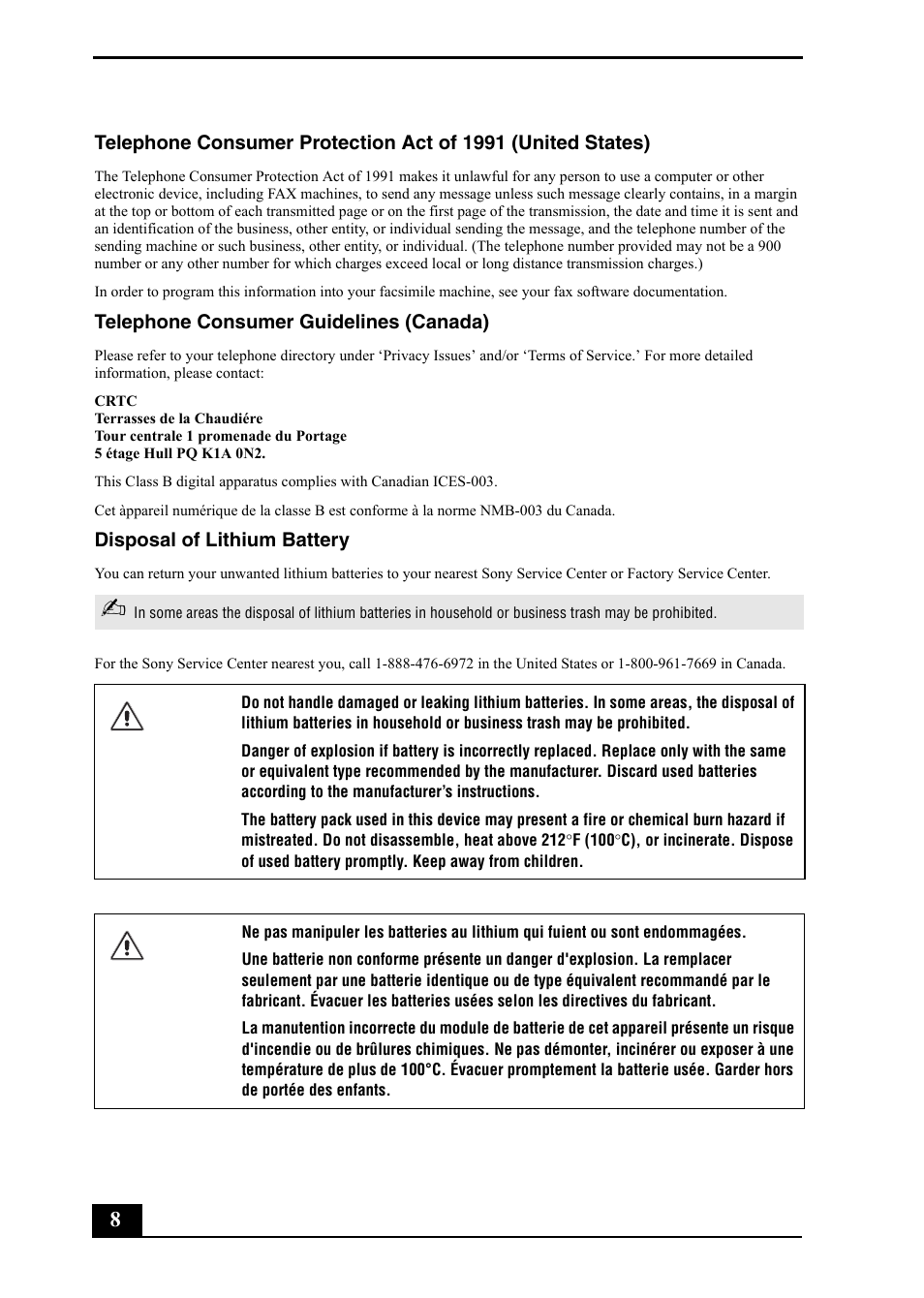 Sony PCV-RZ40C User Manual | Page 8 / 52