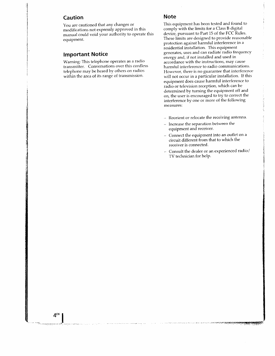 Caution, Important notice, Note | Sony SPP-ID910 User Manual | Page 4 / 31