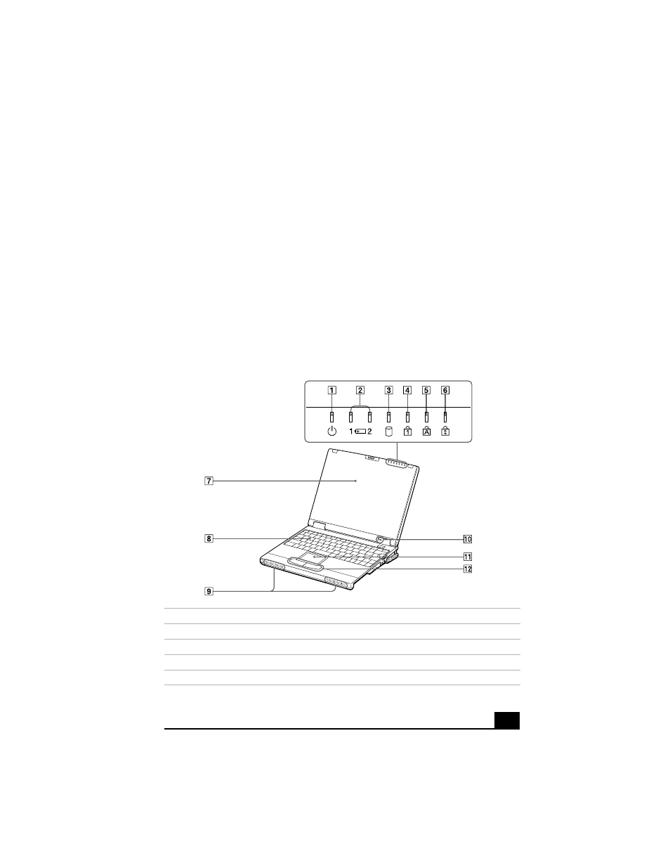 Setting up your vaio® notebook, Locating the controls and connectors | Sony PCG-XG38 User Manual | Page 19 / 138