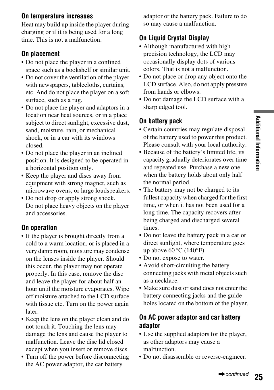 Sony DVP-FX930 User Manual | Page 25 / 40