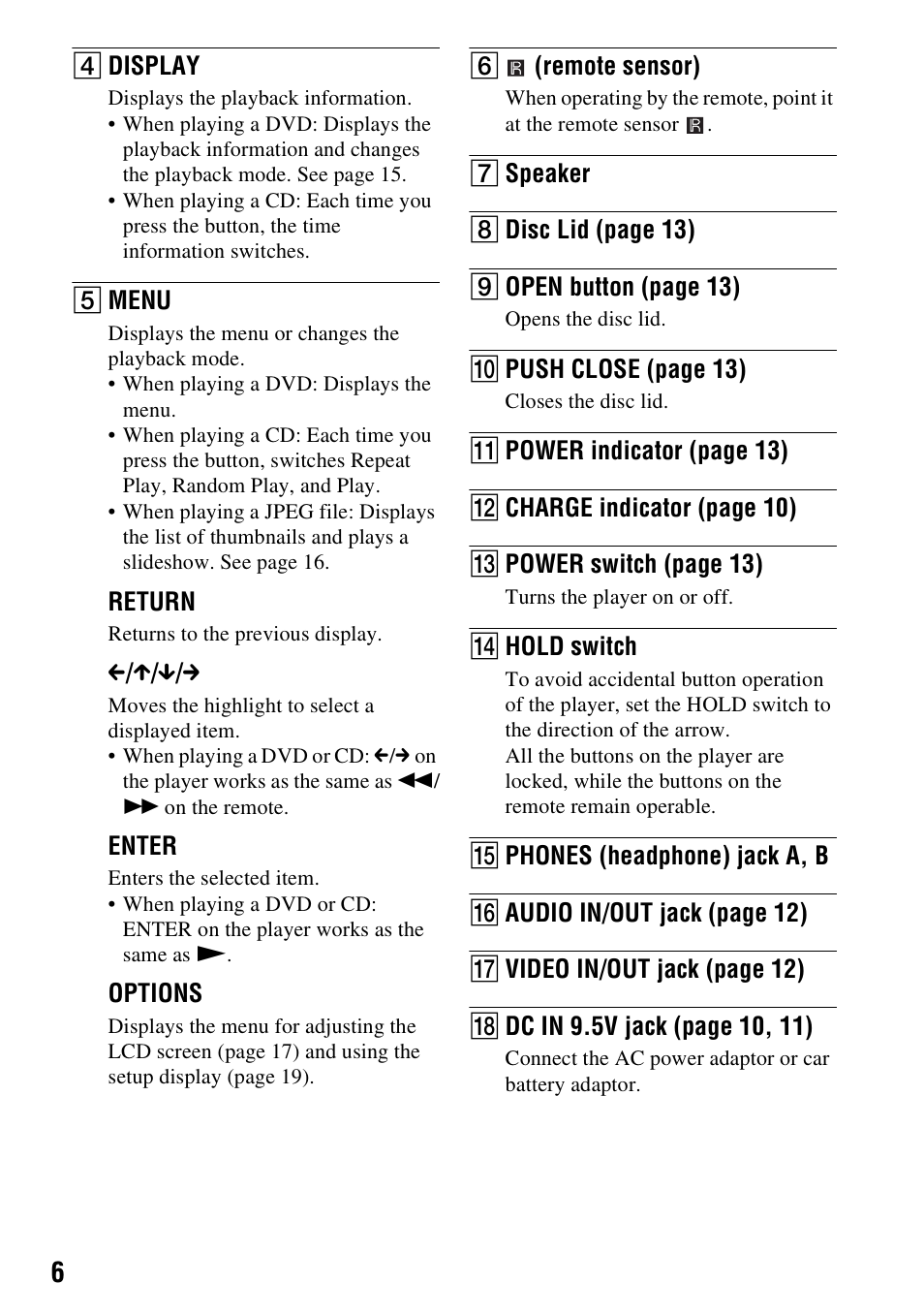 Sony DVP-FX930 User Manual | Page 6 / 40