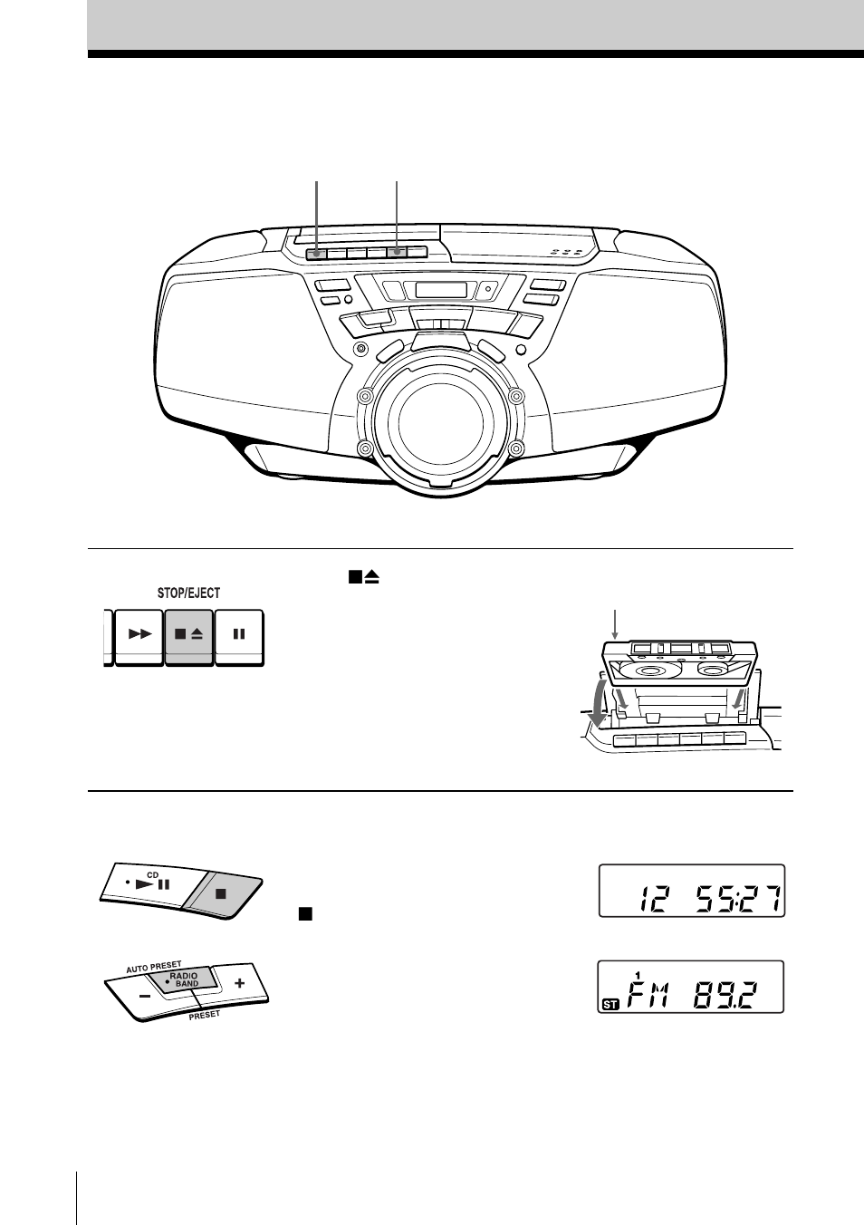 Recording on a tape, 10 recording on a tape | Sony CFD-G30 User Manual | Page 10 / 36