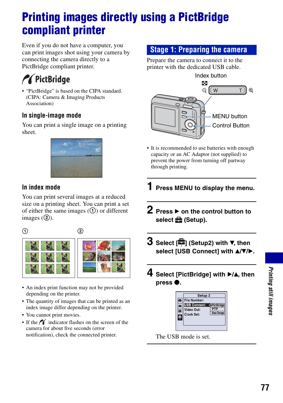 Stage 1: preparing the camera | Sony DSC-S700BDL User Manual | Page 77 / 101