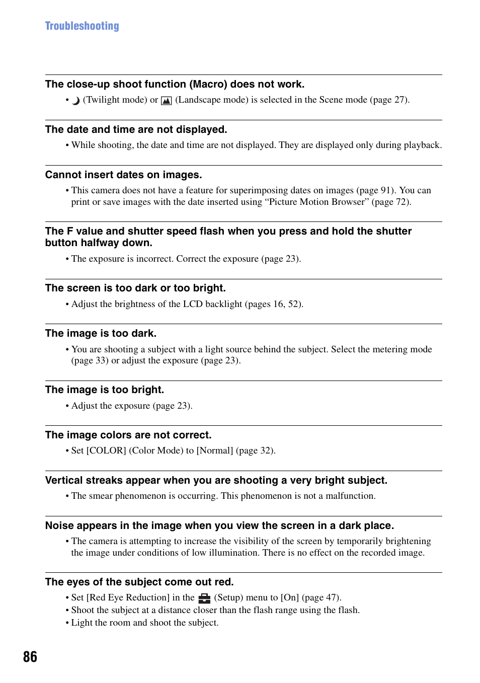 Sony DSC-S700BDL User Manual | Page 86 / 101