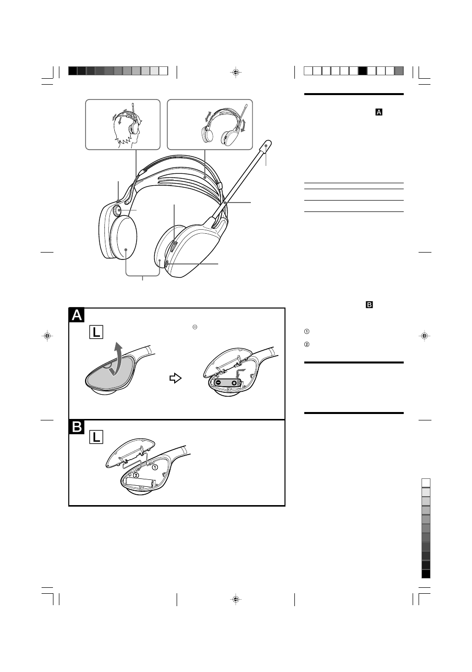 Installing the battery, Improving radio reception, Playing the radio | Sony SRF-H4 User Manual | Page 2 / 2