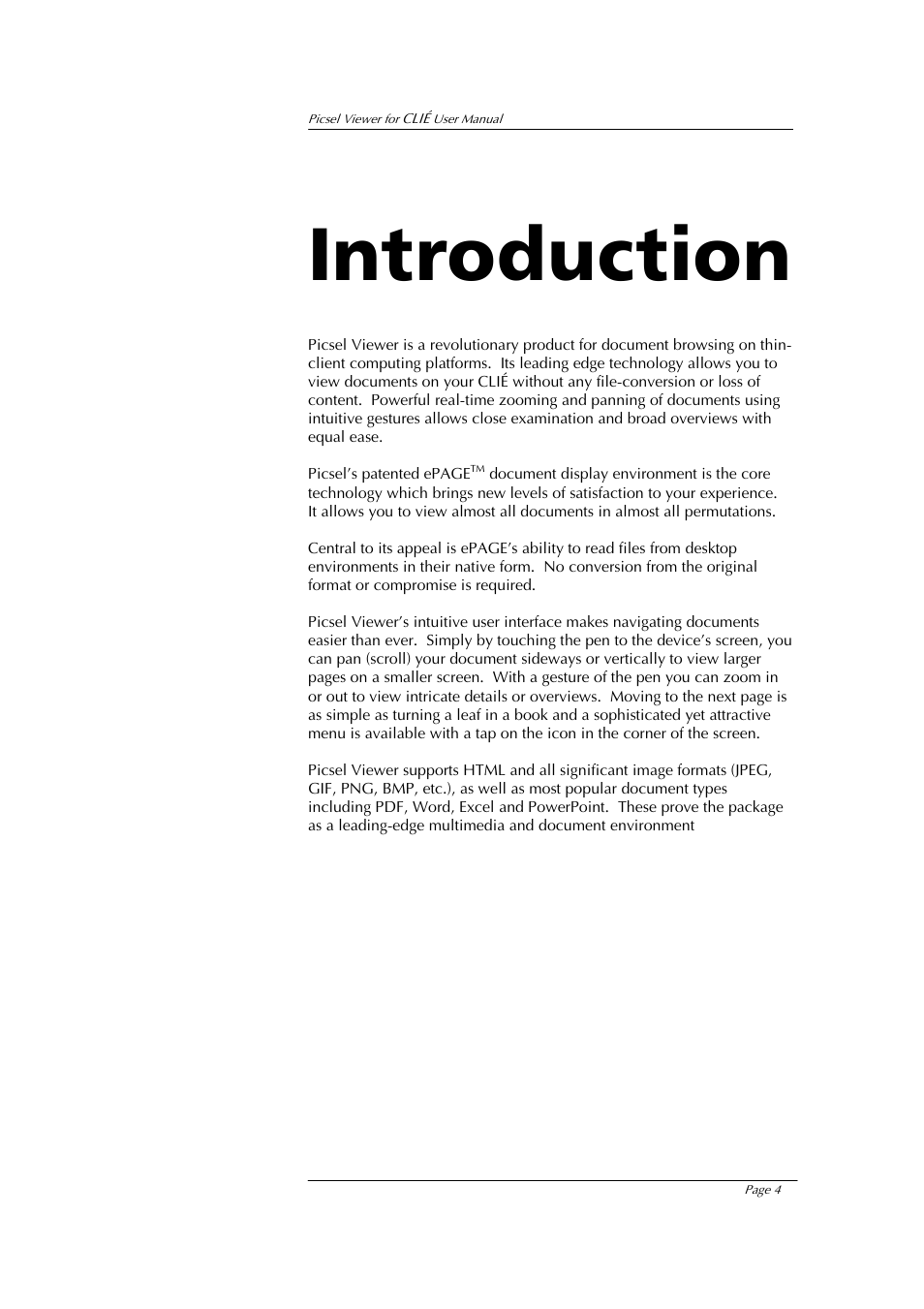 Introduction | Sony PEG-UX40 User Manual | Page 4 / 20