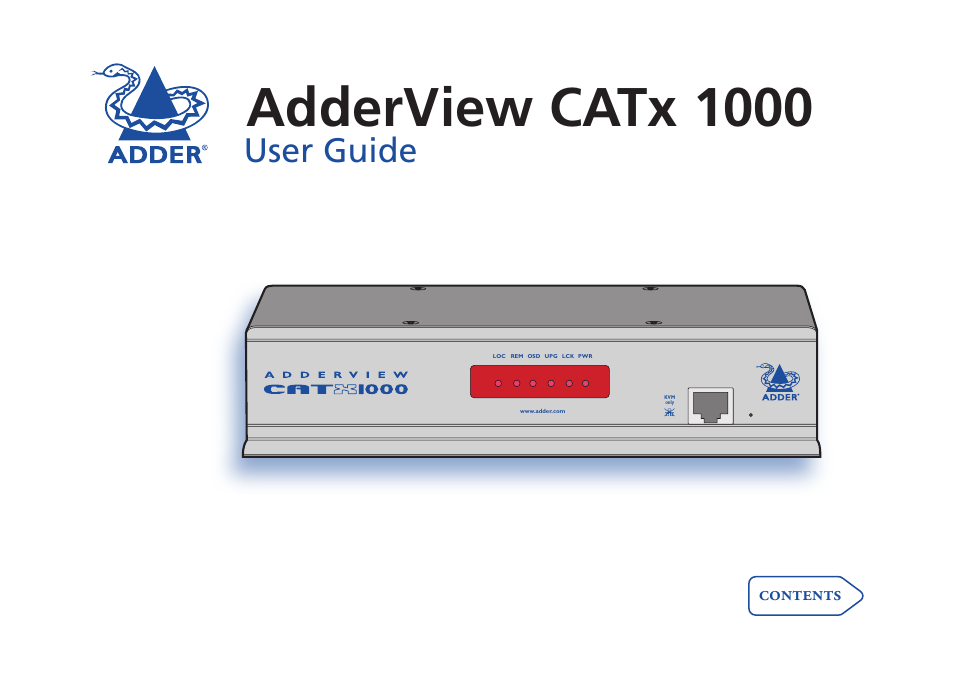 Adder Technology AdderView CATx 1000 User Manual | 54 pages