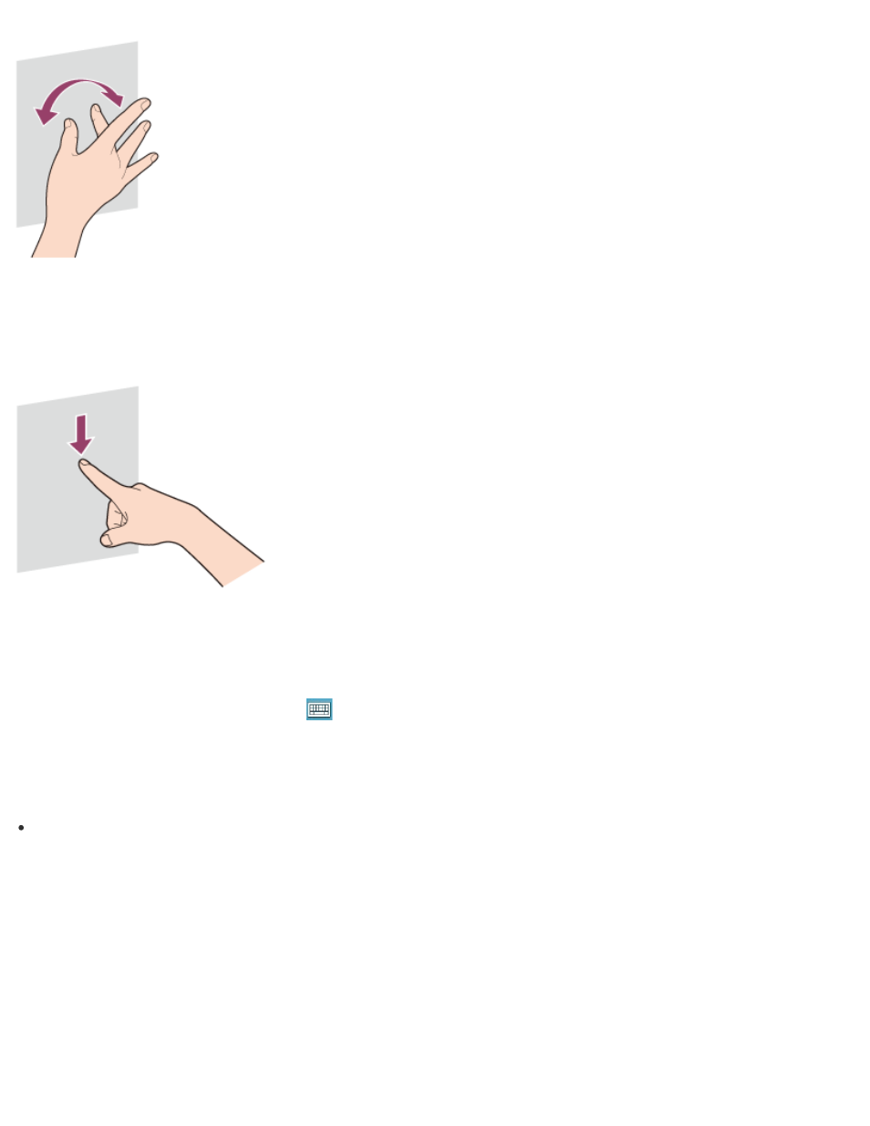 Using the wireless keyboard | Sony SVT11213CXB User Manual | Page 182 / 251