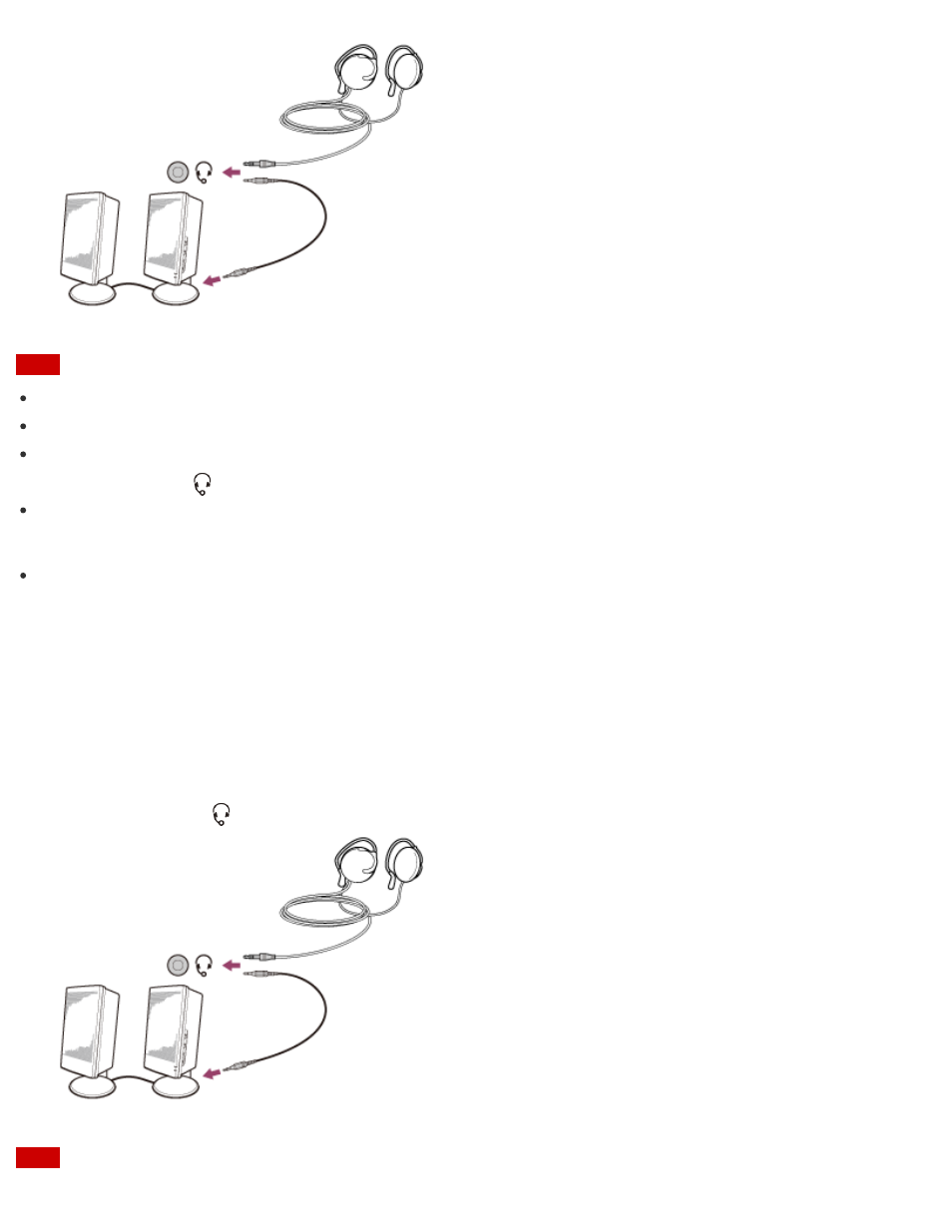 Connecting external speakers/headphones/headset, Connecting external, Speakers/headphones/headset | Sony SVT11213CXB User Manual | Page 84 / 251