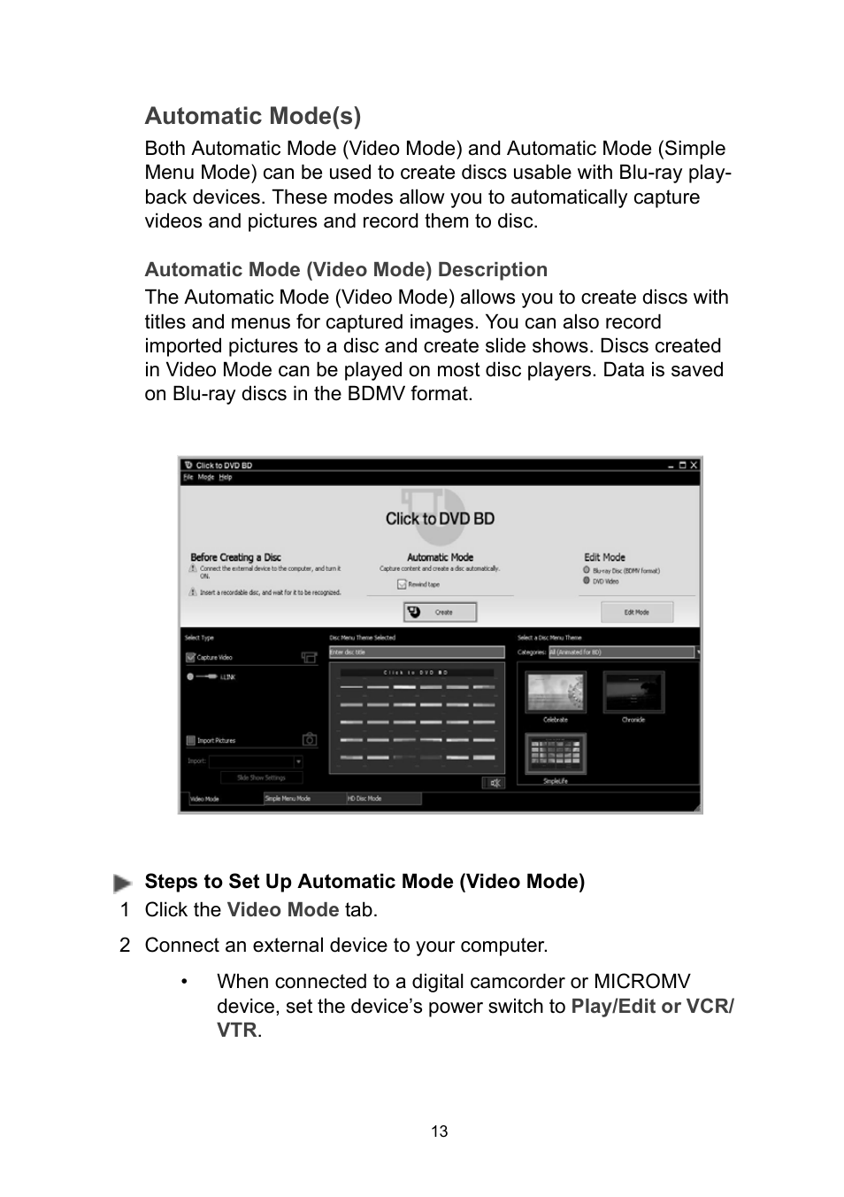 Automatic mode(s) | Sony VGN-FZ190 User Manual | Page 17 / 32