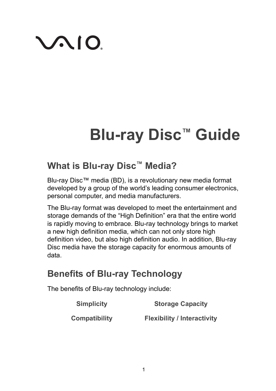 Blu-ray disc, Guide | Sony VGN-FZ190 User Manual | Page 5 / 32