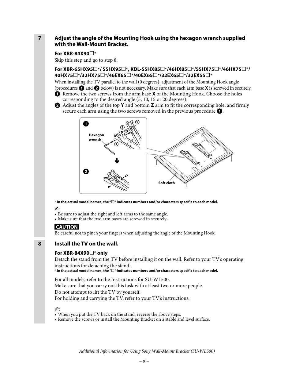 Sony KDL-46HX850 User Manual | Page 9 / 9