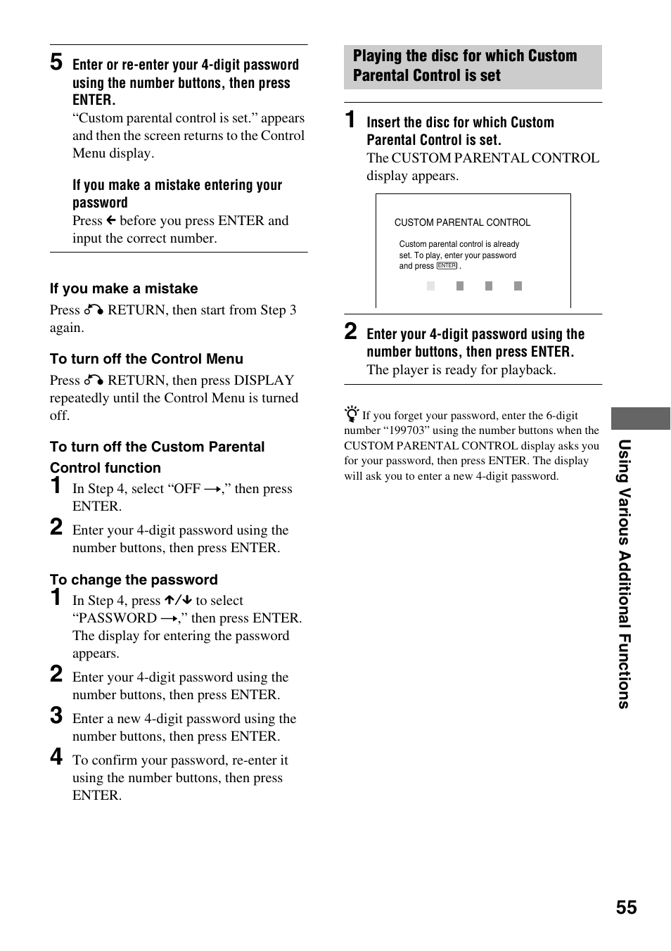 Sony DVP-NC600 User Manual | Page 55 / 80