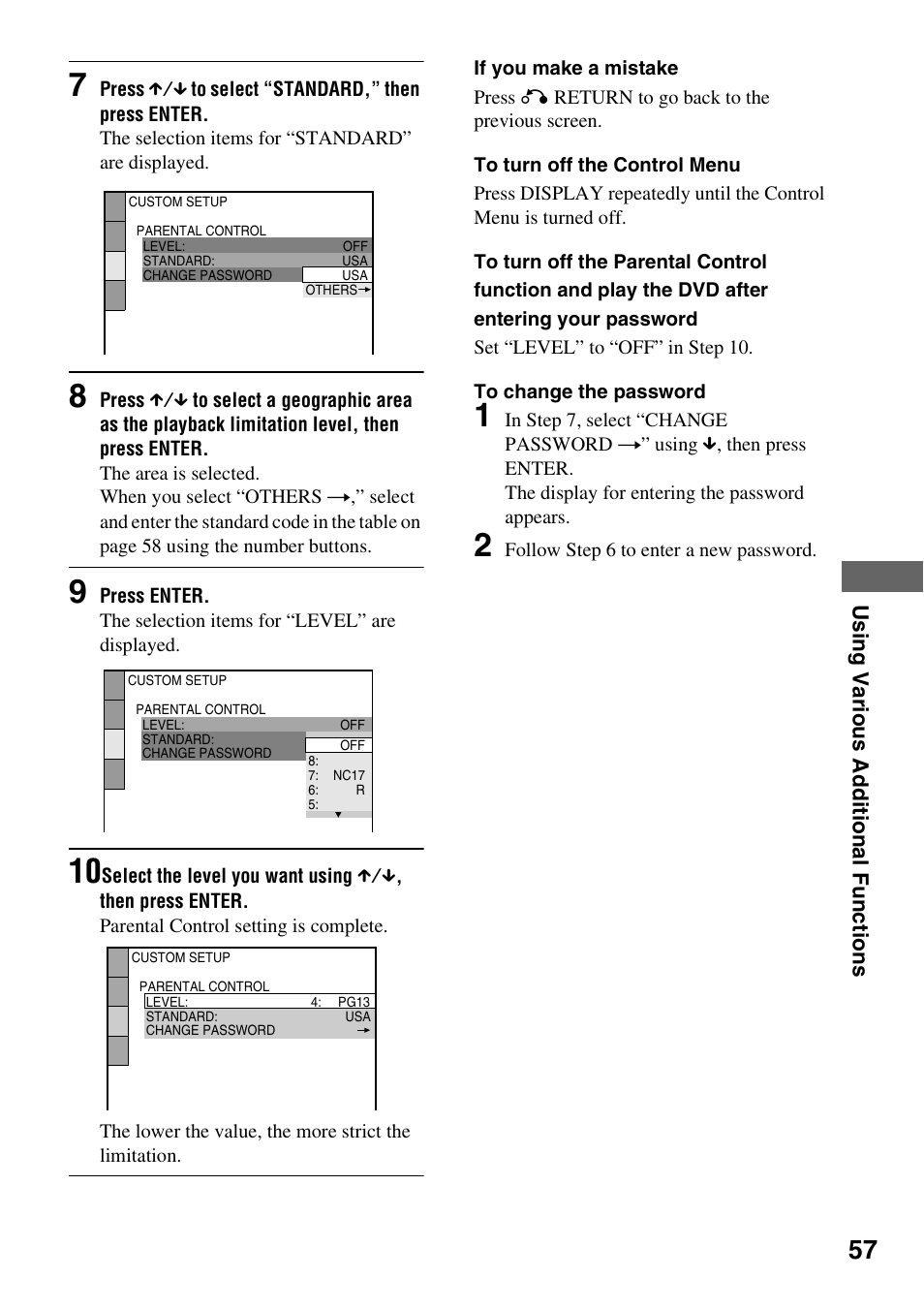 Sony DVP-NC600 User Manual | Page 57 / 80