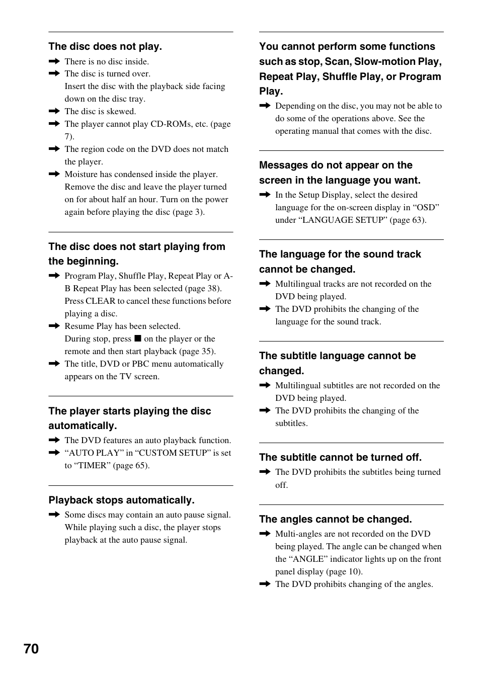 Sony DVP-NC600 User Manual | Page 70 / 80