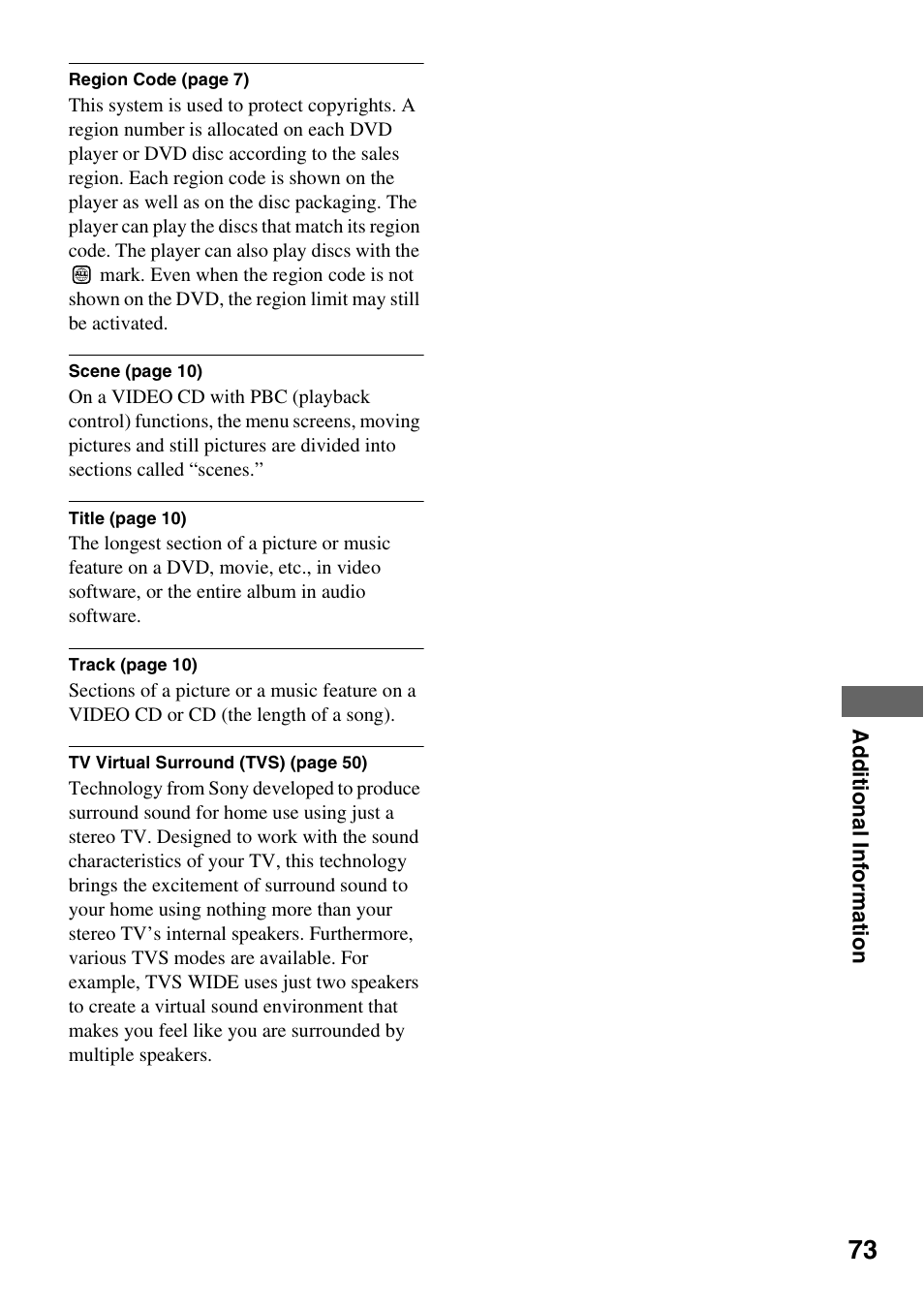 Sony DVP-NC600 User Manual | Page 73 / 80