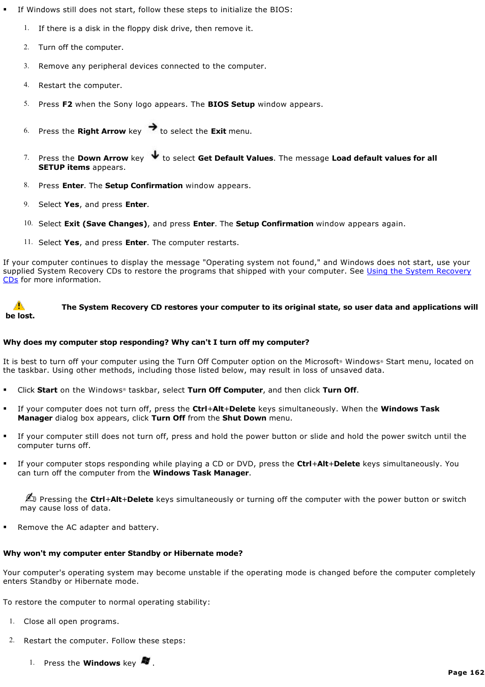 Sony PCG-Z1A User Manual | Page 162 / 164